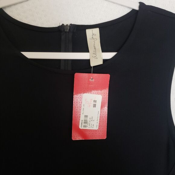 EVEREVE Allison Joy Body Con Ponte Little Black Dress LBD Grommet‎ & Lacing XL - Picture 9 of 11